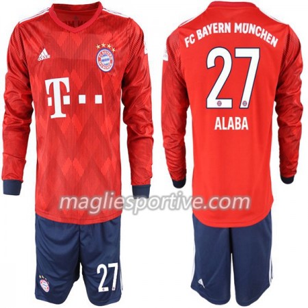 Completo Calcio Bayern Monaco Alaba 27 Bambino Divisa Prima 2018/2019 ML